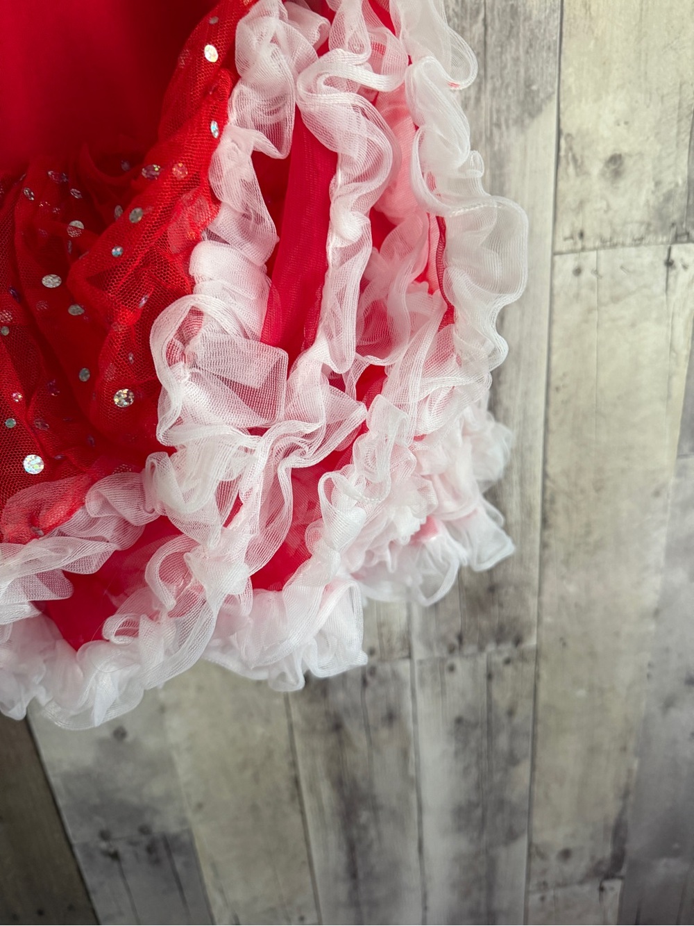 Girls Red Ruffle TuTu Dress - Picture 6 of 6